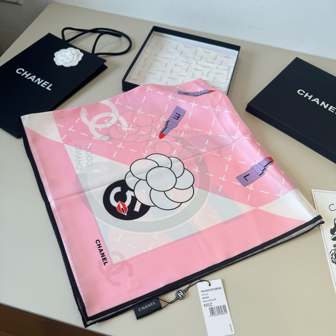 샤넬(CHANEL) No.5 실크 스카프 목도리 스카프