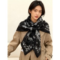 샤넬(CHANEL) 더블 실크 캐시미어 숄 목도리 스카프