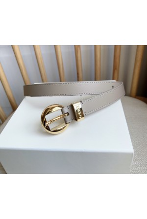 로에베(LOEWE) 아나그램 페블 버클 슬림 가죽 벨트