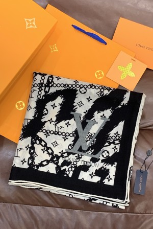 루이비통(LV) x 무라카미 다카시 멀티컬러 숄 목도리 스카프