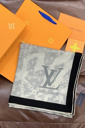 루이비통(LV) x 무라카미 다카시 멀티컬러 숄 목도리 스카프