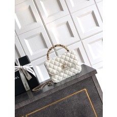 Chanel 샤넬 26C 진주 핸들 트위드 백 (화이트) 숄더백 가방 라지