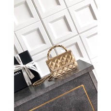 Chanel 샤넬 26C 진주 핸들 트위드 백 (골드) 숄더백 가방 스몰