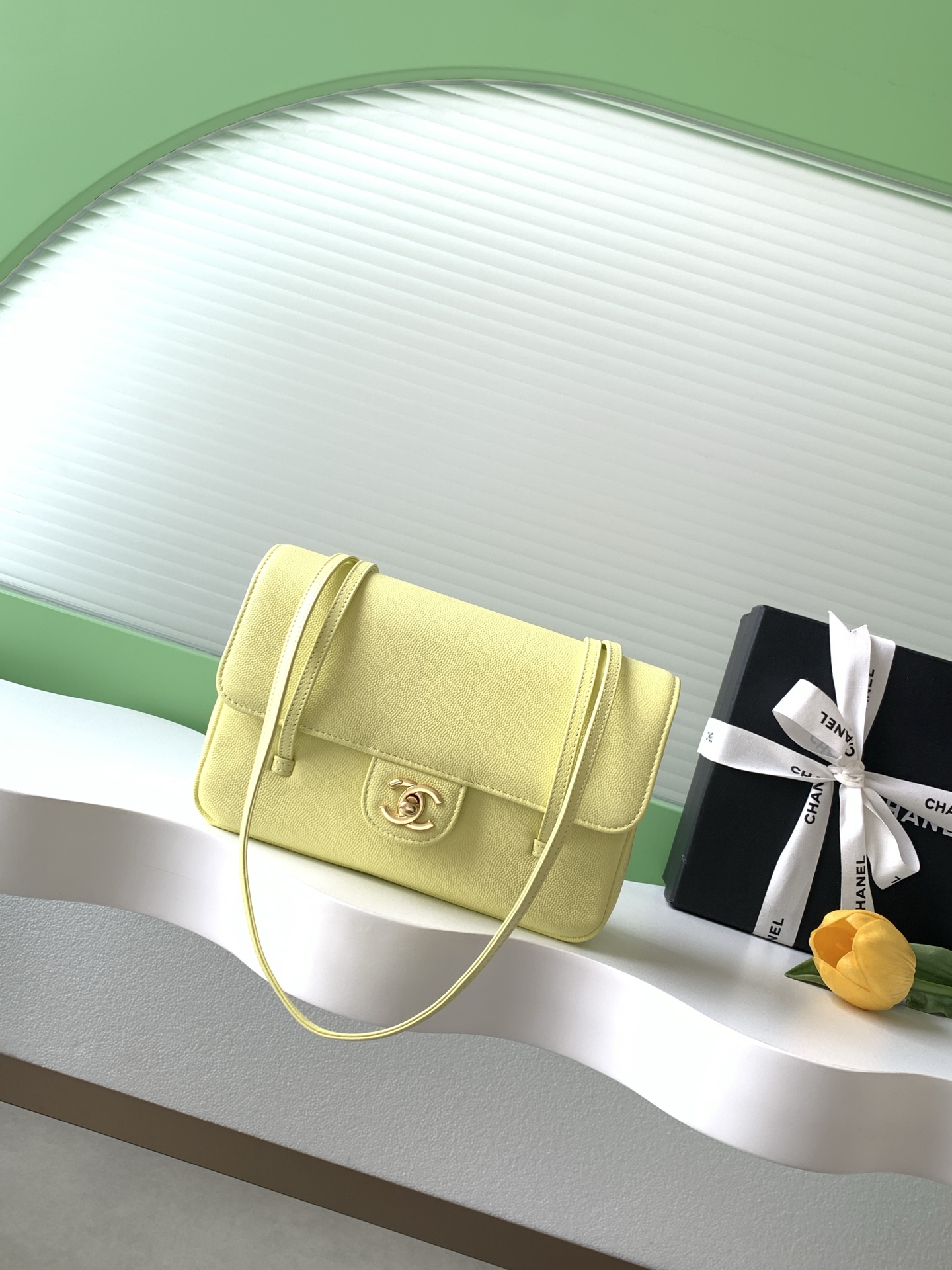 Chanel 샤넬 26P 프레피 코코(Preppy Coco) 플랩백 (캐비어) 숄더백 가방