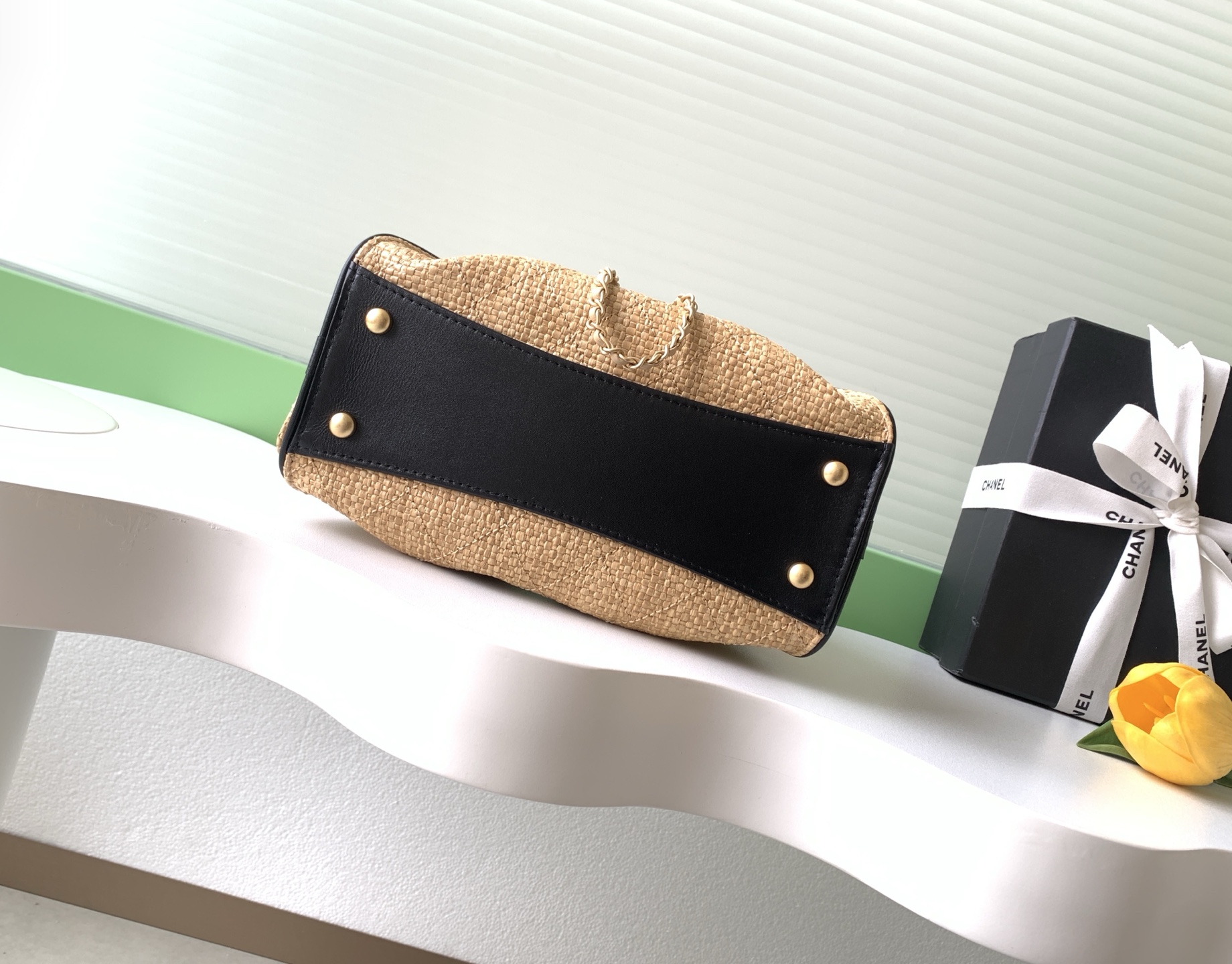 Chanel 샤넬 26P 라피아 버킷백 가방 스몰