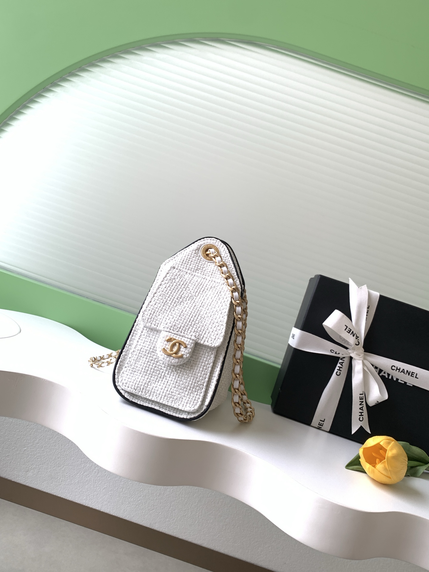 Chanel 샤넬 26P 라피아 버킷백 가방 스몰