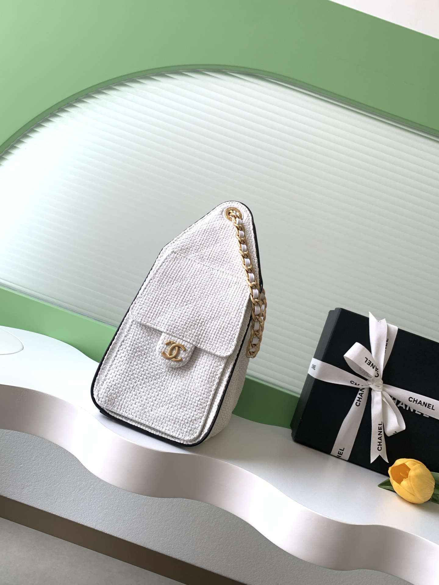 Chanel 샤넬 26P 라피아 버킷백 가방 라지