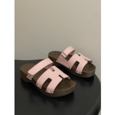 에르메스(HERMES) Chypre 우드솔 슬리퍼 신발