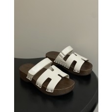 에르메스(HERMES) Chypre 우드솔 슬리퍼 신발