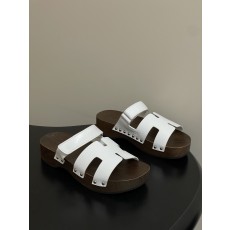 에르메스(HERMES) Chypre 우드솔 슬리퍼 신발