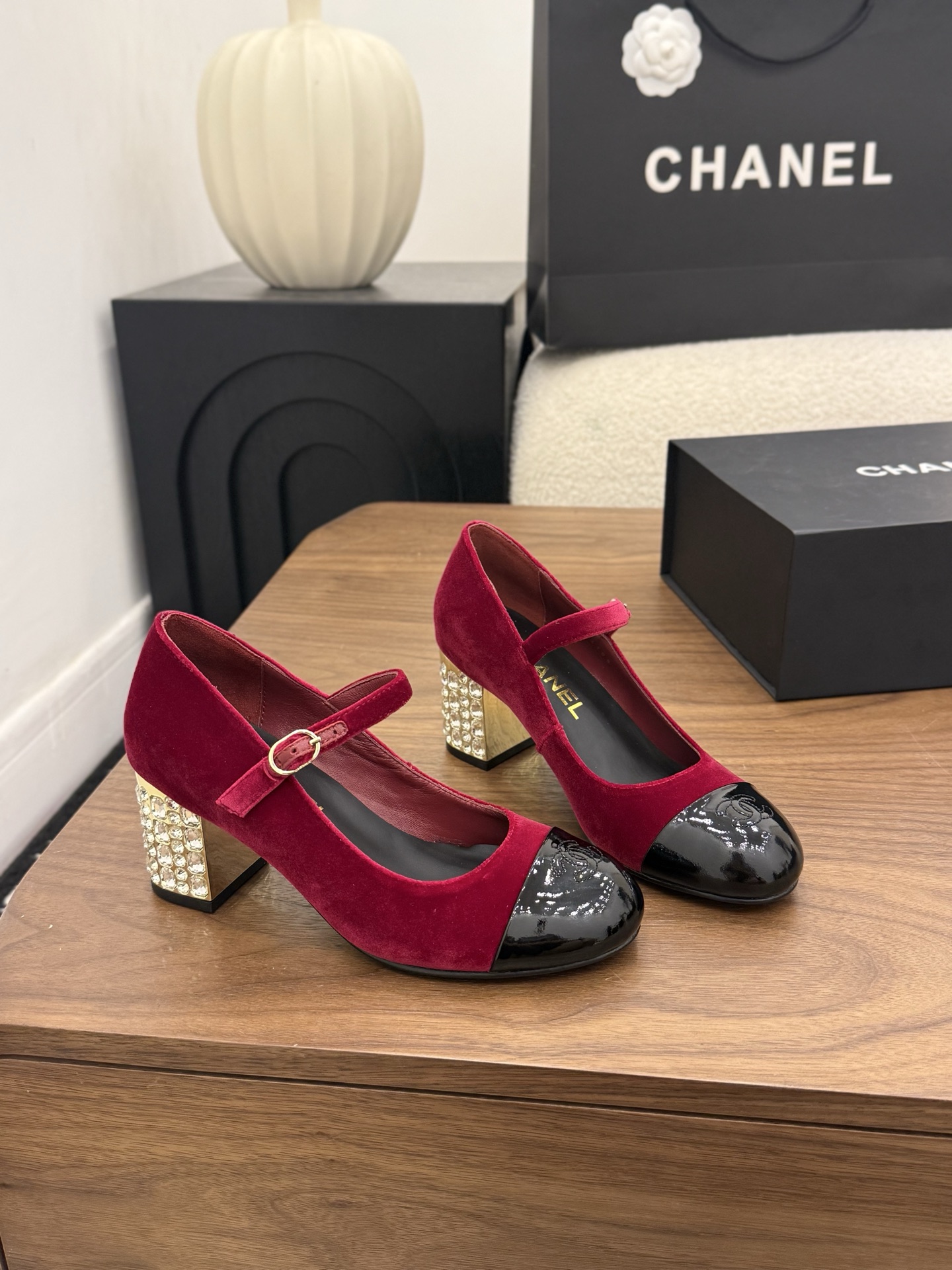 샤넬(CHANEL) 메리제인 굽 슈즈 신발