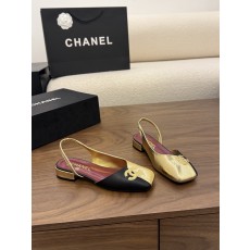샤넬(CHANEL) 투톤 사각코 슬링백 샌들 신발