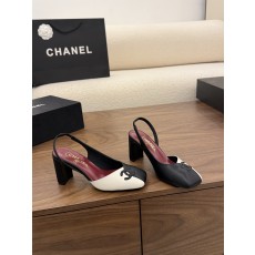 샤넬(CHANEL) 투톤 사각코 슬링백 샌들 신발