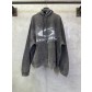 발렌시아가(Balenciaga) 스모크 워싱 후드 집업 의류