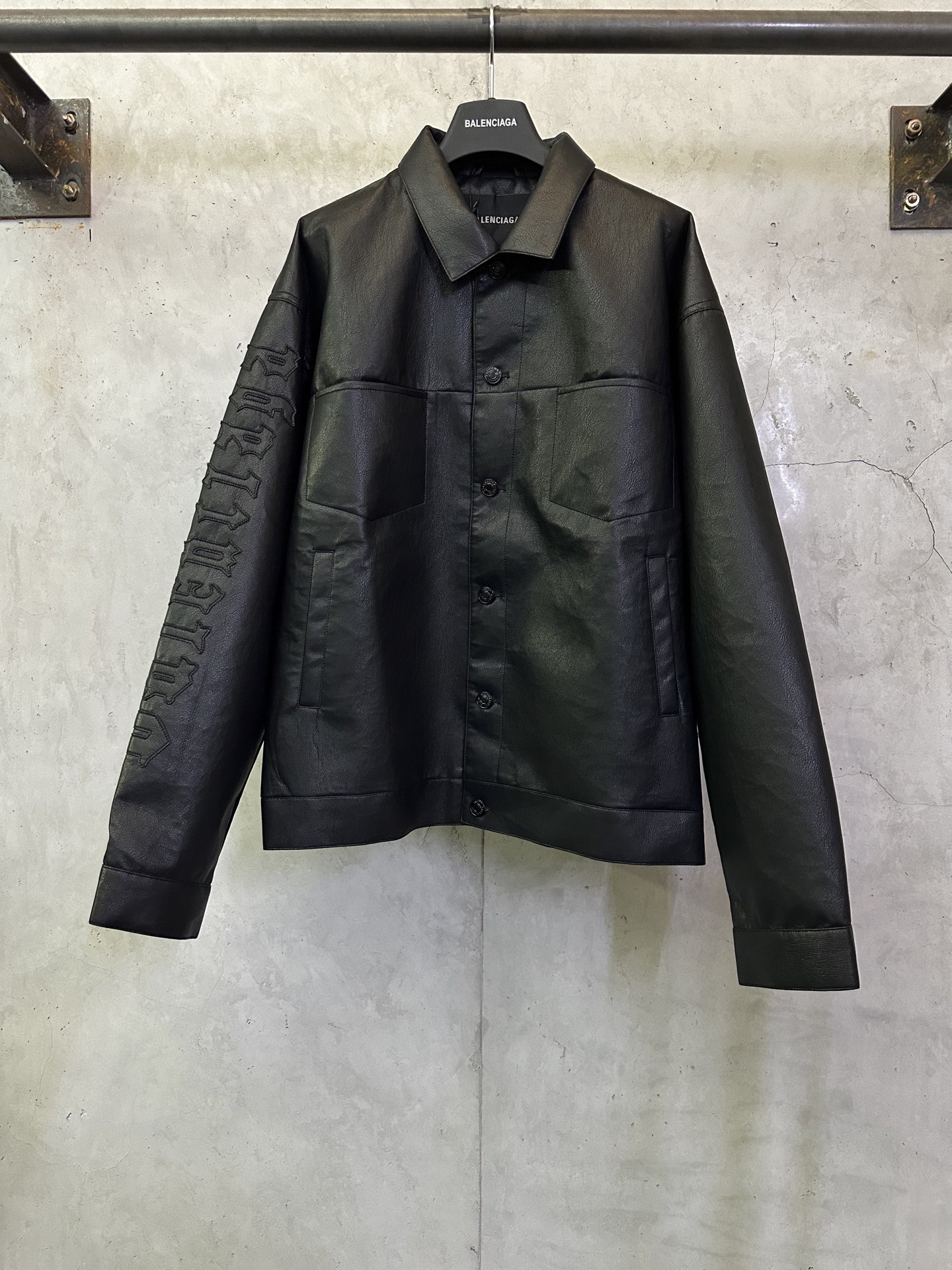 발렌시아가(Balenciaga) 싱글 버튼 레더 자켓 의류