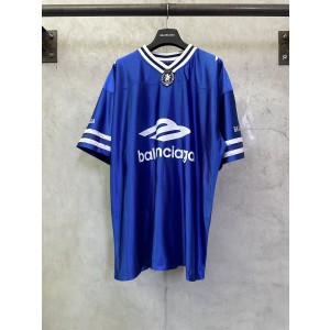 발렌시아가(Balenciaga) 럭비 시리즈 V넥 반팔 티셔츠 의류