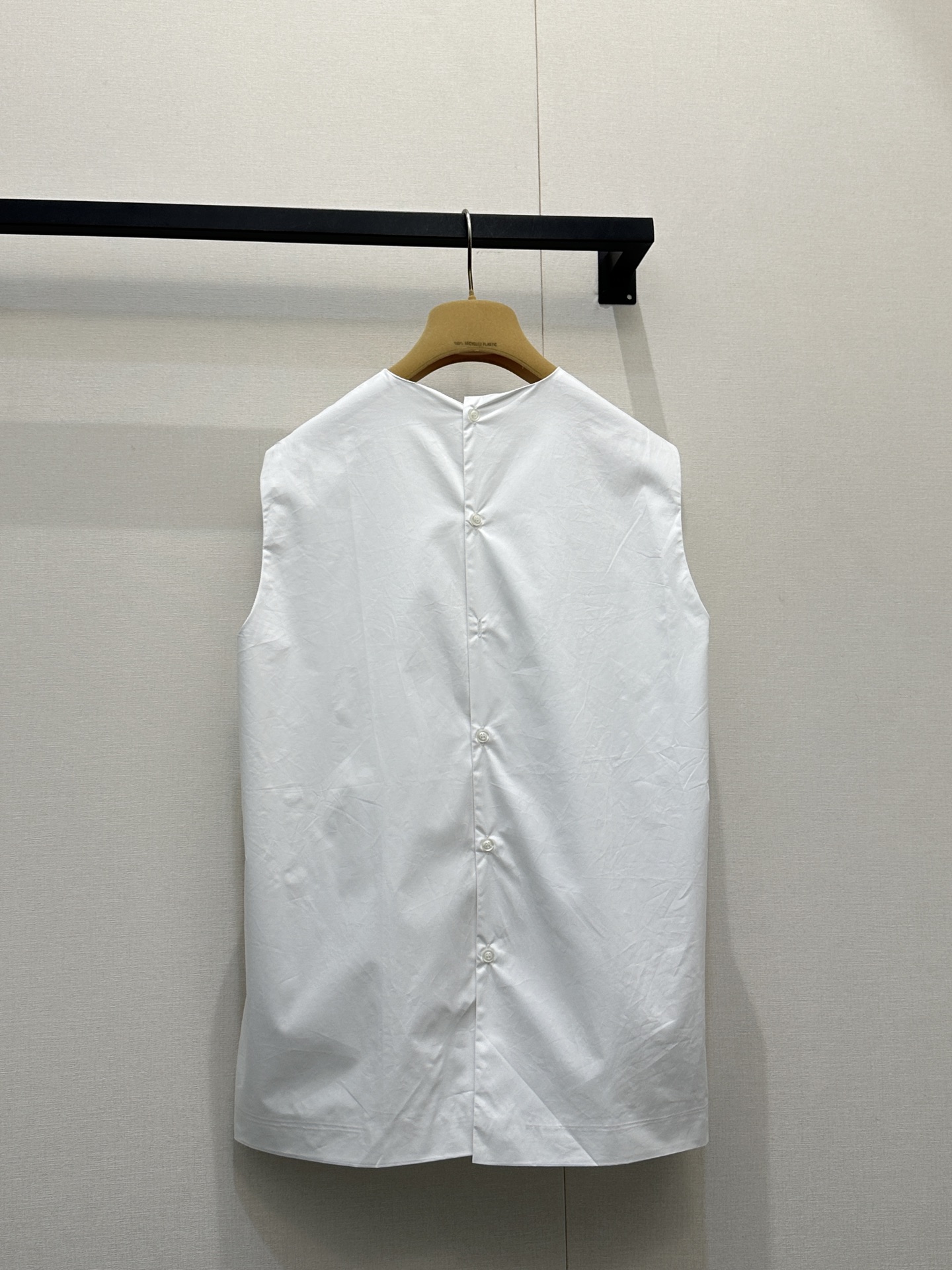 미우미우(Miu Miu) 코튼 포플린 슬리브리스 탑 의류