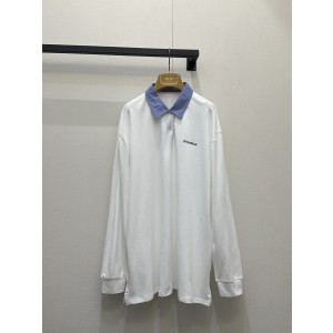 미우미우(Miu Miu) 체크 배색 레이어드 폴로 티셔츠 의류