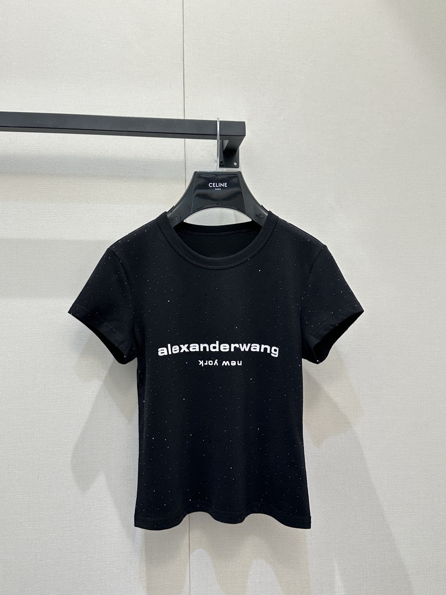 알렉산더 왕(Alexander Wang) 핫픽스 크리스탈 반팔 티셔츠 의류