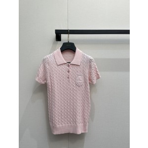 디올(Dior) 자수 로고 케이블 니트 폴로 의류