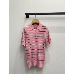 미우미우(Miu Miu) 레터 로고 니트 폴로 의류