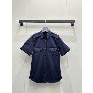 Prada 프라다 견장 플랩 포켓 반팔 셔츠 의류