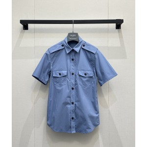 Prada 프라다 견장 플랩 포켓 반팔 셔츠 의류