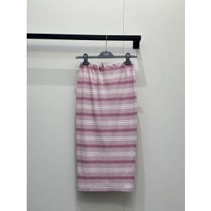 Prada 프라다 스트라이프 피케 코튼 미니 스커트 치마 의류