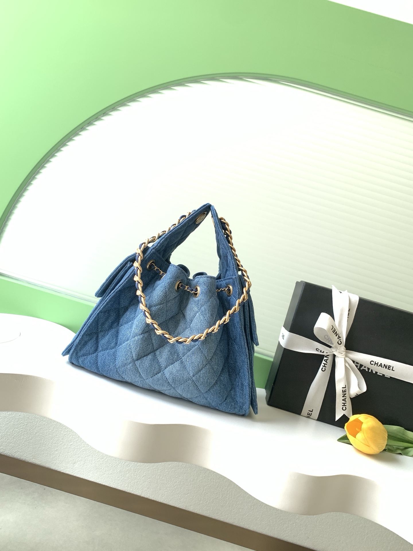 Chanel 샤넬 26P 빈티지 데님 호보백 가방 미디움