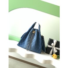 Chanel 샤넬  25P 빈티지 데님 호보백 가방 라지