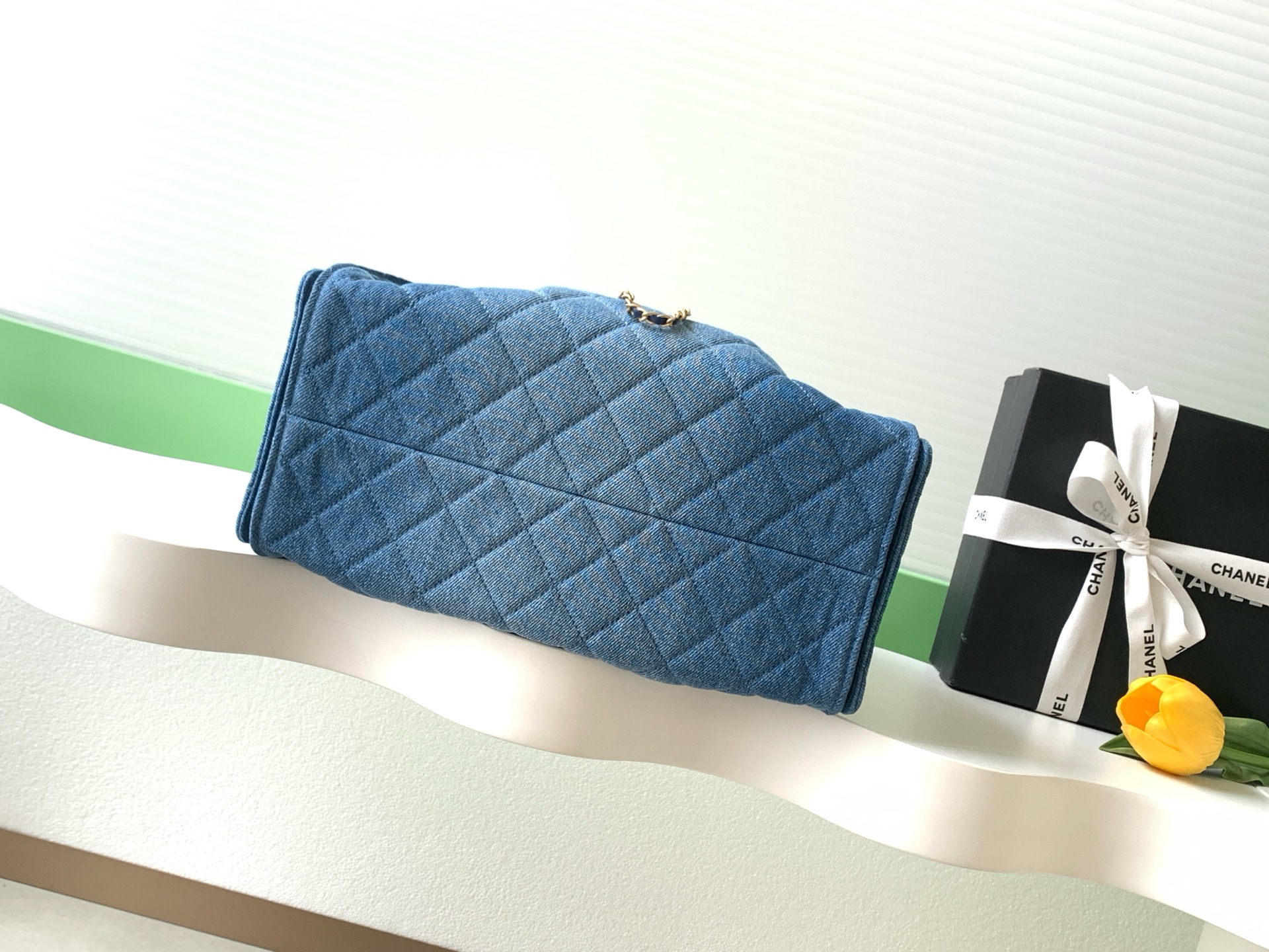 Chanel 샤넬  25P 빈티지 데님 호보백 가방 라지