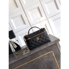 Chanel 샤넬 26C 카프스킨 '도시락' LP백 (블랙) 가방