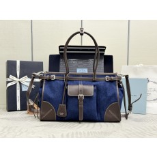 Prada 프라다 1BA433 Bonnie 데님 토트백 (라지 / 블루) 가방