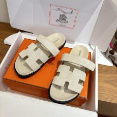 에르메스(HERMES) 투톤 배색 H 슬리퍼 신발