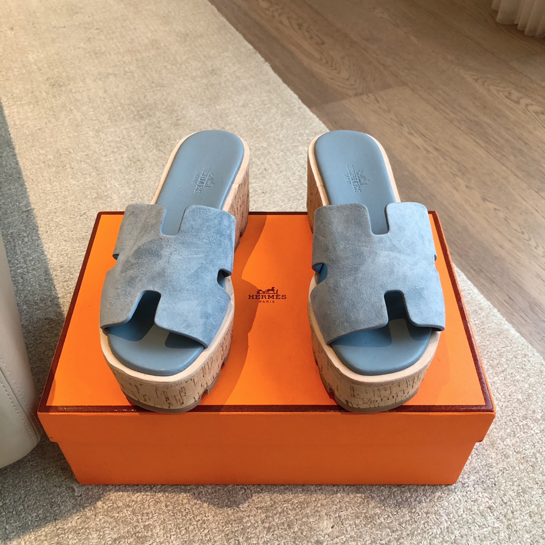 에르메스(HERMES) 웨지 H 슬리퍼 신발