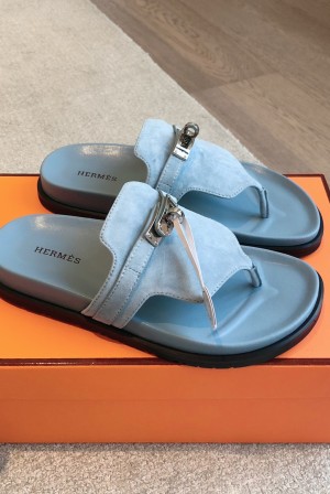 에르메스(HERMES) 스트랩 메탈 쪼리 슬리퍼 신발