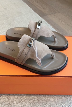 에르메스(HERMES) 스트랩 메탈 쪼리 슬리퍼 신발