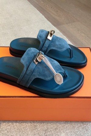 에르메스(HERMES) 스트랩 메탈 쪼리 슬리퍼 신발