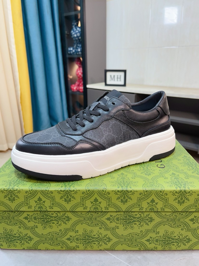 구찌(GUCCI) 프리미엄 레이스업 캐주얼 남성 스니커즈 신발