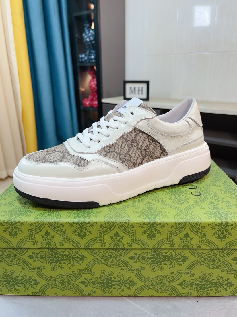 구찌(GUCCI) 프리미엄 레이스업 캐주얼 남성 스니커즈 신발