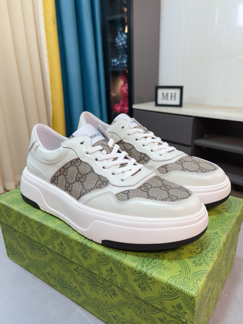 구찌(GUCCI) 프리미엄 레이스업 캐주얼 남성 스니커즈 신발