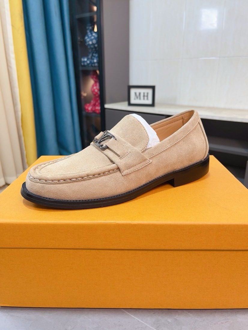 루이비통(LV) 수입 에나멜 & 로고 프린트 비즈니스 슈즈 로퍼 구두 신발