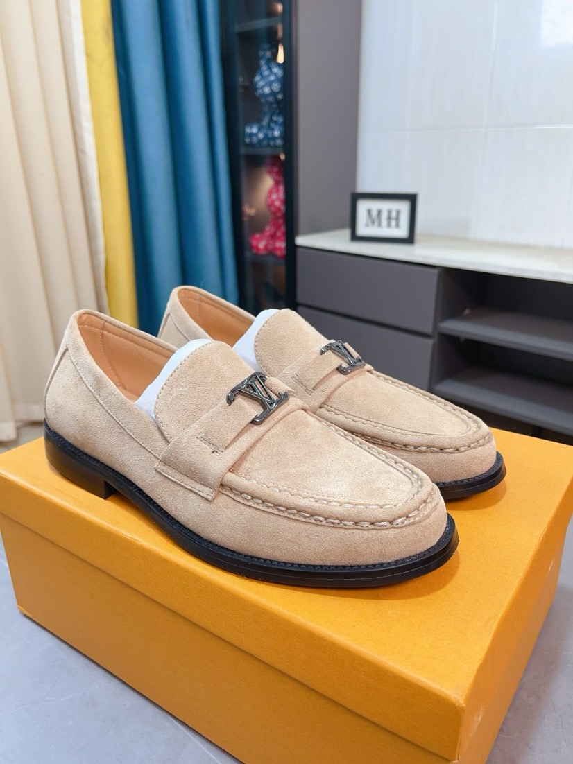 루이비통(LV) 수입 에나멜 & 로고 프린트 비즈니스 슈즈 로퍼 구두 신발