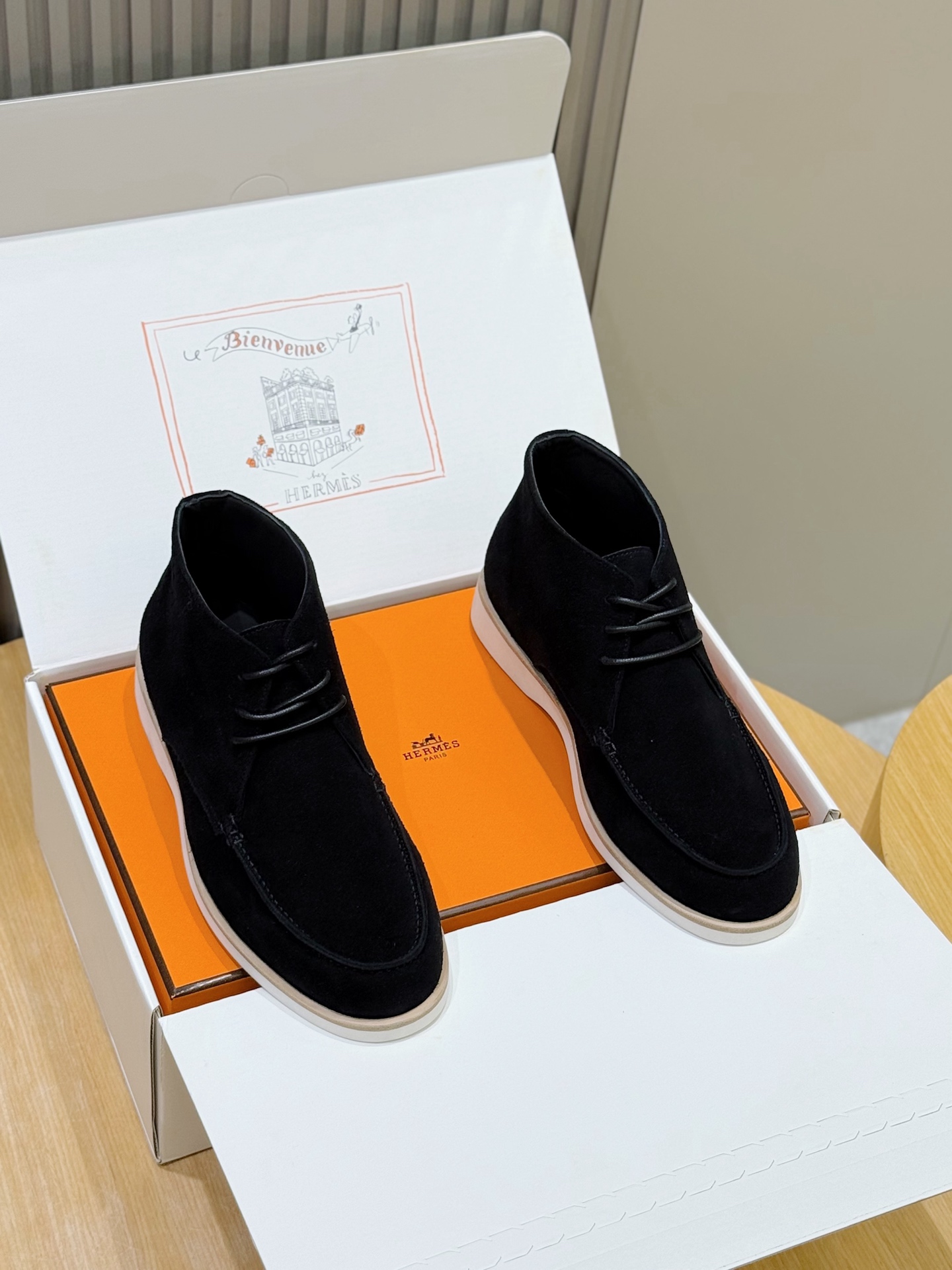 에르메스(Hermes) Job 하이탑 스웨이드 로퍼 구두 신발