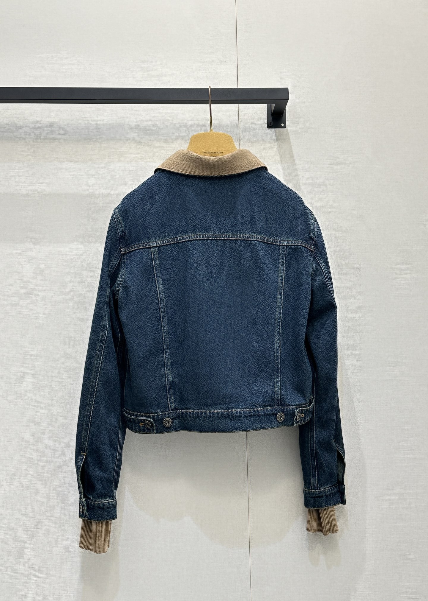 miumiu 미우미우 레더 패치 로고 데님 자켓 재킷 의류