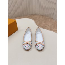 루이비통(LV) 메리제인 배색 리본 플랫슈즈 신발