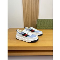 구찌(Gucci) 나파 카프스킨 & 토템 패브릭 스니커즈 신발