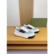 구찌(Gucci) 나파 카프스킨 & 토템 패브릭 스니커즈 신발