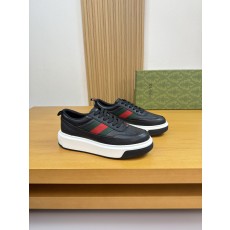 구찌(Gucci) 나파 카프스킨 & 토템 패브릭 스니커즈 신발