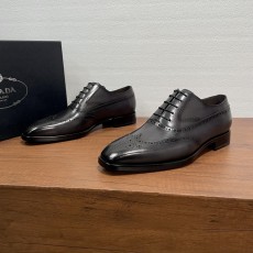 프라다(Prada) 수제 파티나 카프스킨 옥스퍼드 구두 신발